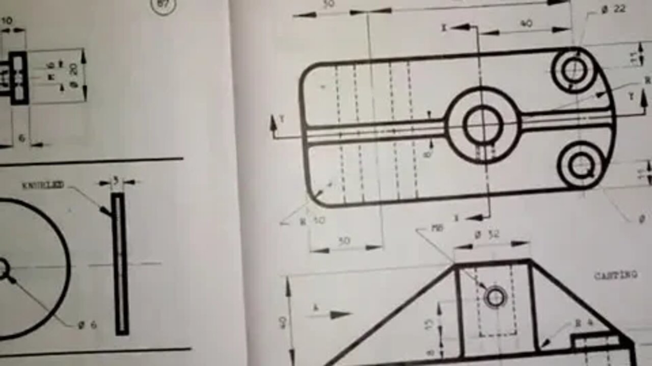 Mechanical Drawing 1 - End Elevation in the Direction of Arrow A