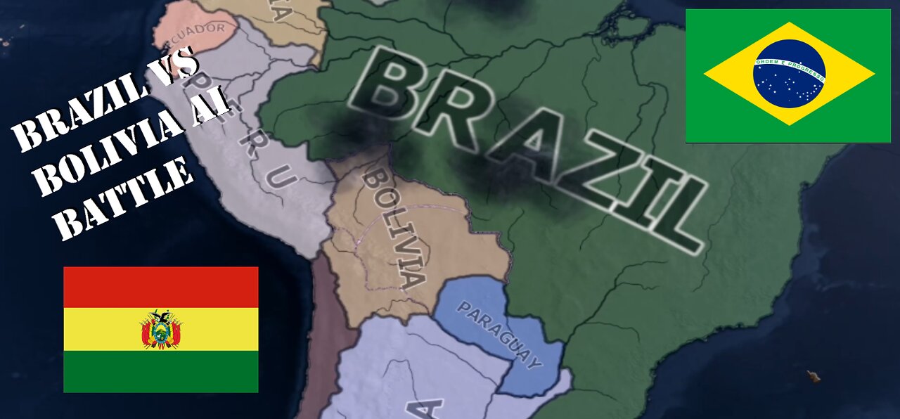 Brazil Vs Bolivia AI Battle - Hearts of Iron IV