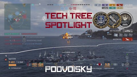 Tech Tree Spotlight: Podvoisky (World of Warships Legends)