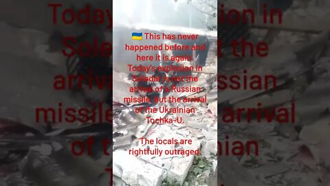 Today's Explosion In Soledar Wasn't A Russian Missile, But It Was A Ukrainian Tochka-U
