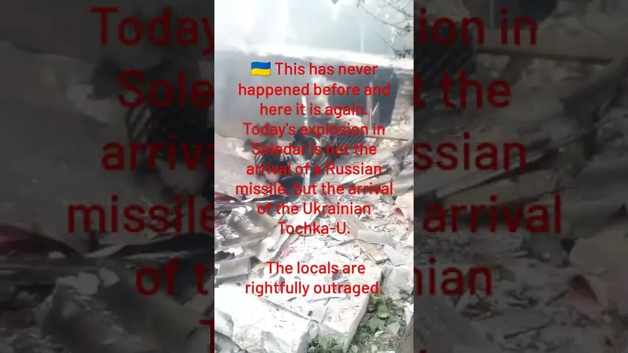 Today's Explosion In Soledar Wasn't A Russian Missile, But It Was A Ukrainian Tochka-U