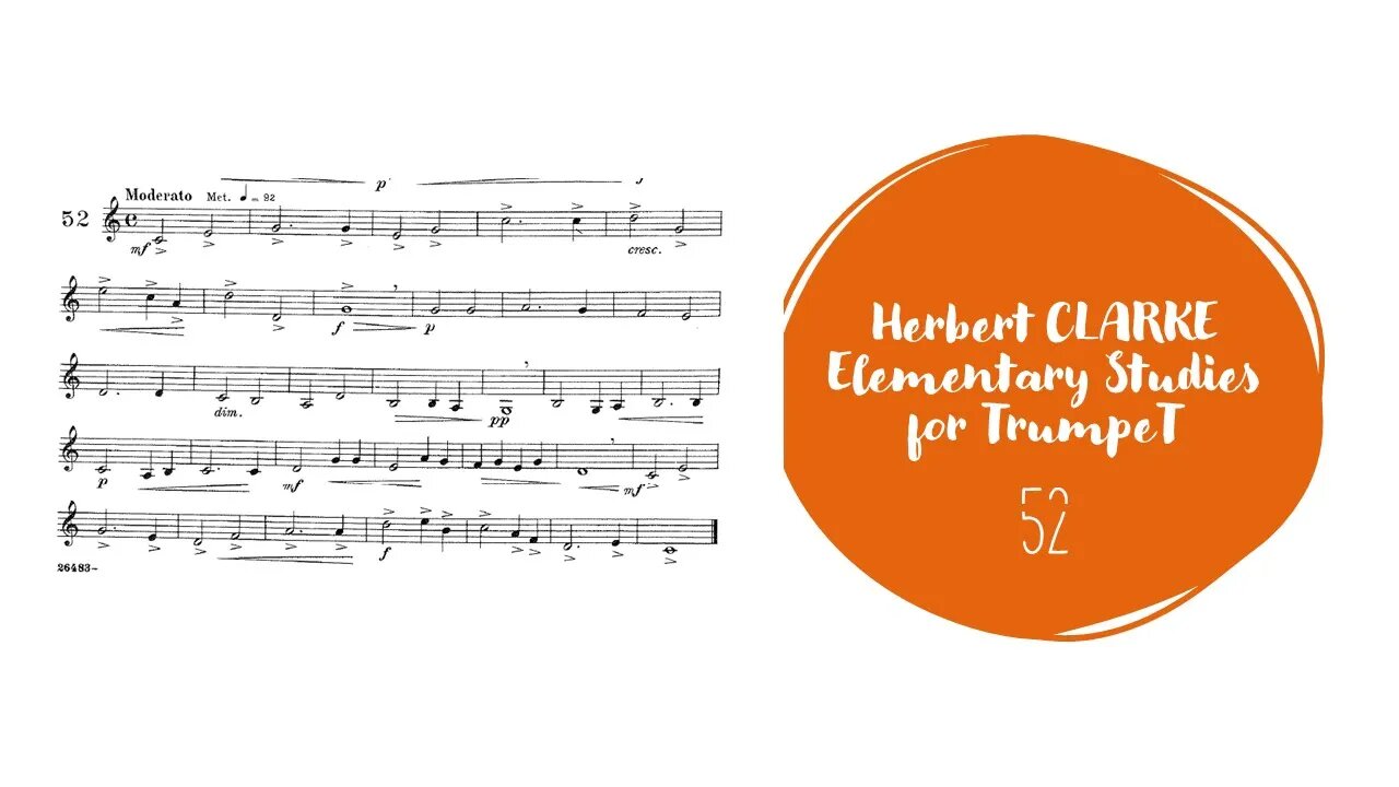 [TRUMPET METHOD] CLARKE Elementary Studies for Trumpet 52