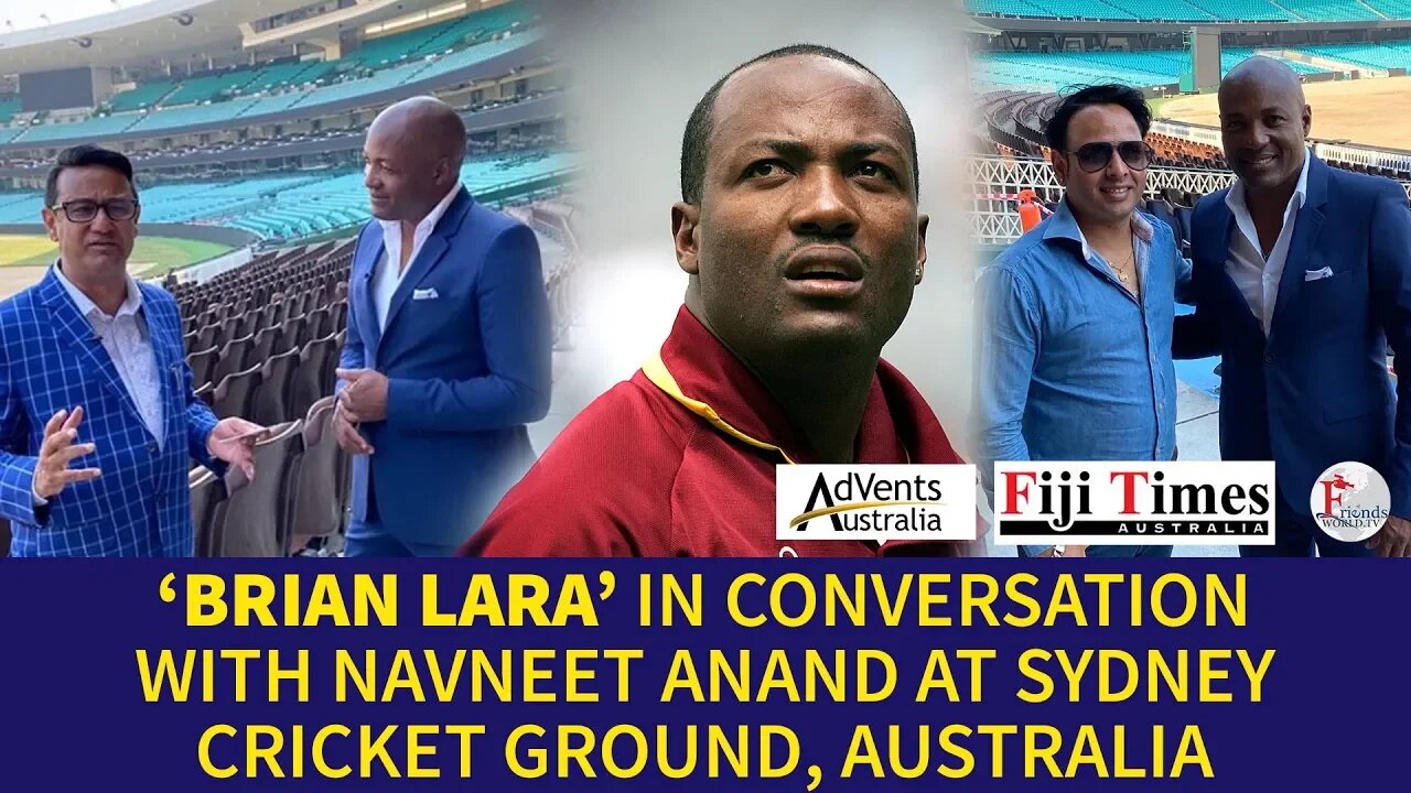 Brian Lara Cricketing Legend in conversation with Navneet Anand at Sydney Cricket Ground, AU