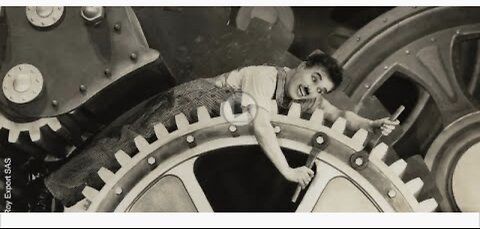 Charlie Chaplin Swallowed by a Factory Machine