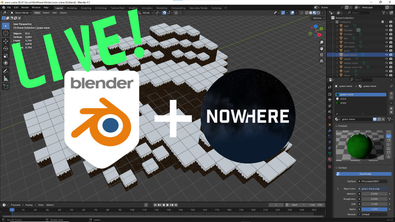 Blender 3D Hangout - Minecraft + Nowhere