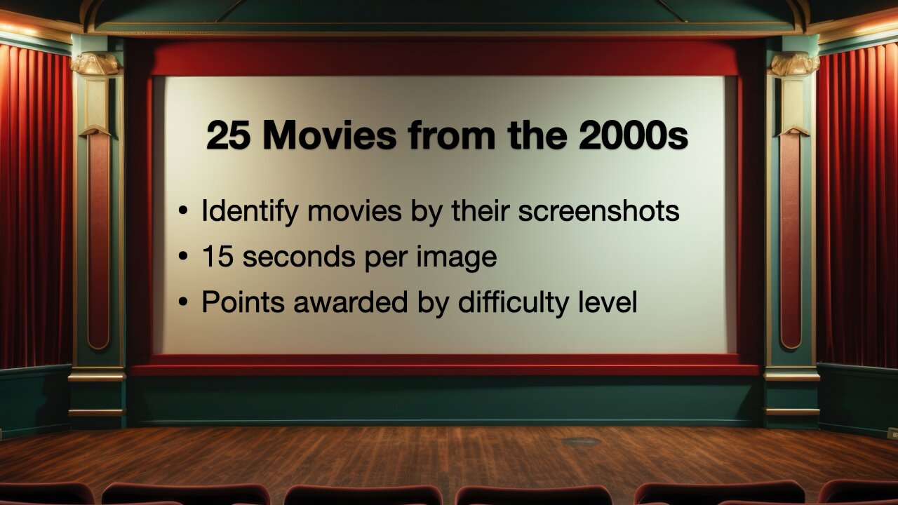 Guess 25 Movies From Their Screenshots: 2000s