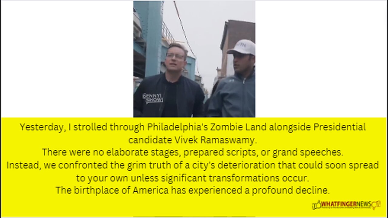 I strolled through Philadelphia's Zombie Land alongside Presidential candidate Vivek Ramaswamy.