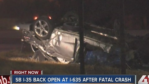 I-35 re-opened at I-635 after fatal crash