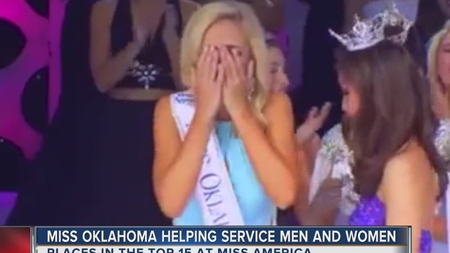 Miss Oklahoma Helps Service Men And Women