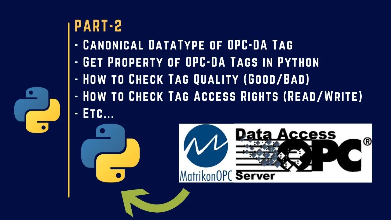 002 | Getting OPC-DA Tag Properties | Canonical DataType | OpenOPC | OPC DA |