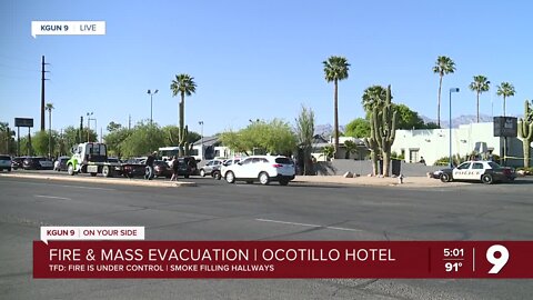 Fire and mass evacuation at Ocotillo Hotel