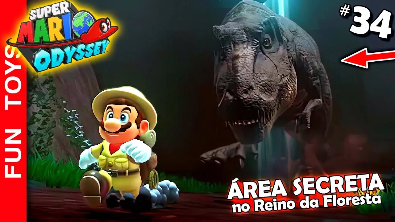 🔴 Super Mario Odyssey #34 - Achamos a ÁREA SECRETA que fica no Reino da Floresta!!! 😱😱😱