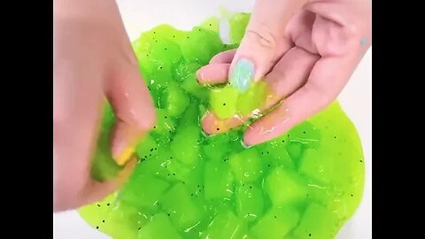 squeezing asmr colored slime satisfying #Shorts