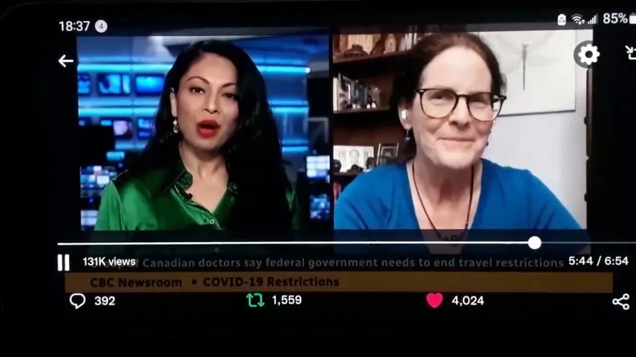 CBC interview with one of doctors who wrote Open Letter urging Canada to drop COVID-19 policies