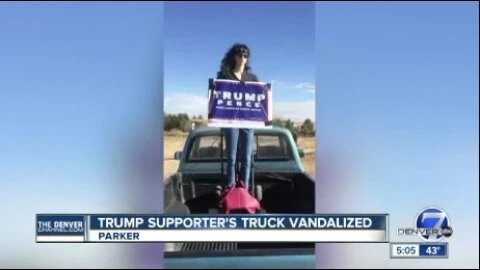 Vandals destroy Donald Trump supporter's truck in Parker