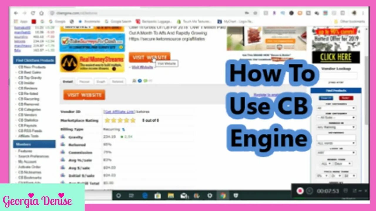 Clickbank Affiliate Marketing | CB Engine Review How To Use CB Engine