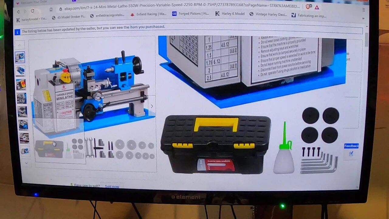 Shiny, New, Base Model, China Mini-Lathe. (Feb 2021)