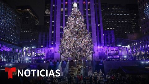 Así fue el encendido del árbol navideño del Rockefeller Center | Noticias Telemundo