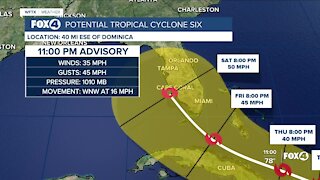 Potential Tropical Cyclone #6 forecast track shifted east. Impacts in SWFL expected this weekend.