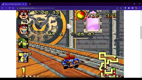 Crash Nitro Kart (GBA) - Fenomena Track 2: Clockwork Wumpa