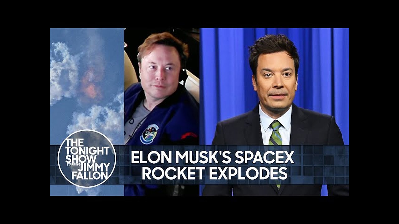 Elon Musk's SpaceX Rocket Explodes, Ultramarathon Runner Disqualified for Using a Car | Tonight Show