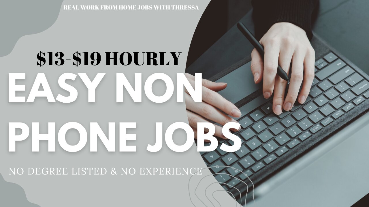 Apply Quick| Earn $13-$19 Hourly| Non Phone Work From Home Jobs 2022