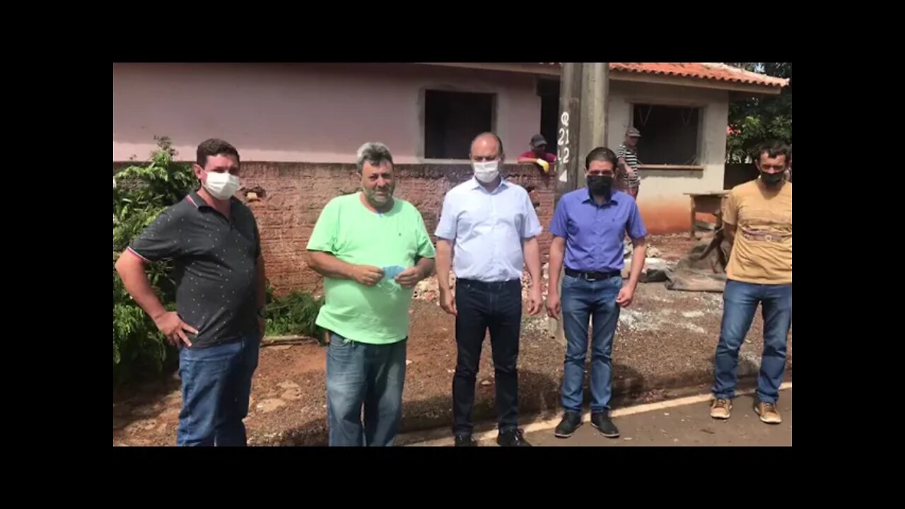 Ricardo Barros e Prefeito Airton Visitam Obra do Posto de Saúde de Santo Rei