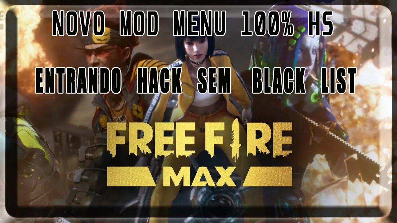 NOVO MOD MENU FREE FIRE MAX SEM BLACK JOGANDO HACKEADA