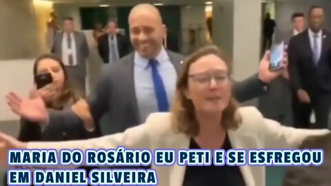 MARIA DO ROSÁRIO DEU PETÍ ENDOIDECIDA SE ESFREGOU EM DANIEL SILVEIRA, RIDÍCULA.