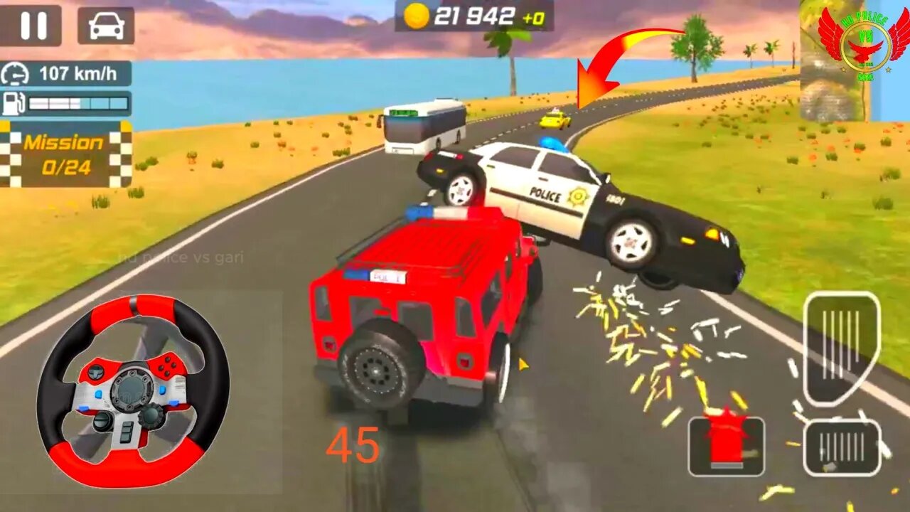 HD police vs gari game #845 police Gameplay Best Car Games Drift Gari Driving 2023 Android