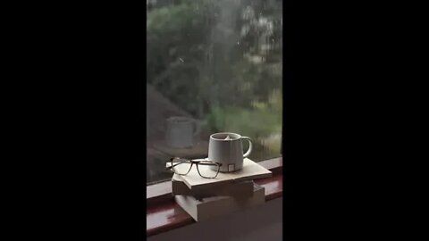 A Cup of Coffee in a Rainy Day