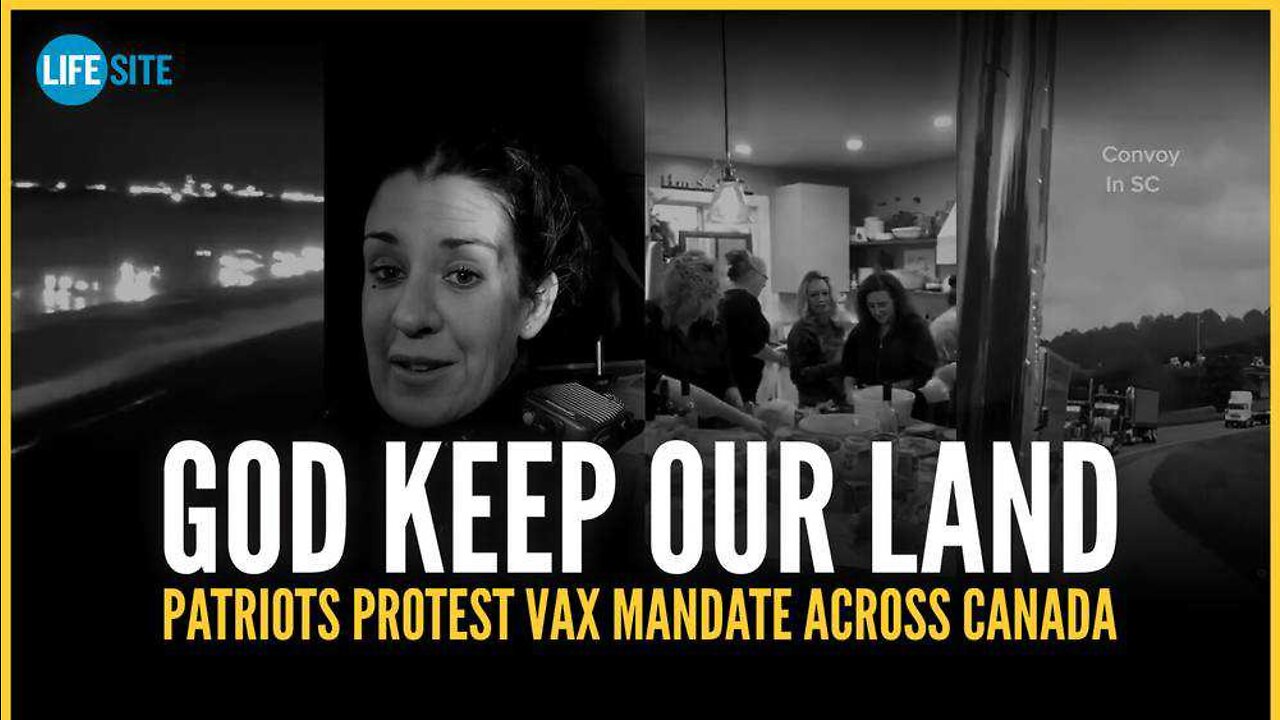 WATCH: Canadian patriots protest trucker vax mandate in cross-country convoy -