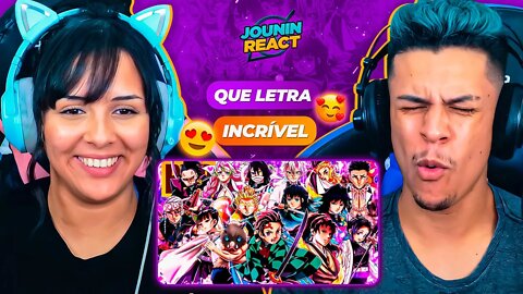 DEMON SLAYER ⚔😈 (Kimetsu no Yaiba) | 15 CAÇADORES 1 RAP | LexClash e LYLO | [React Rap Nerd] 🔥