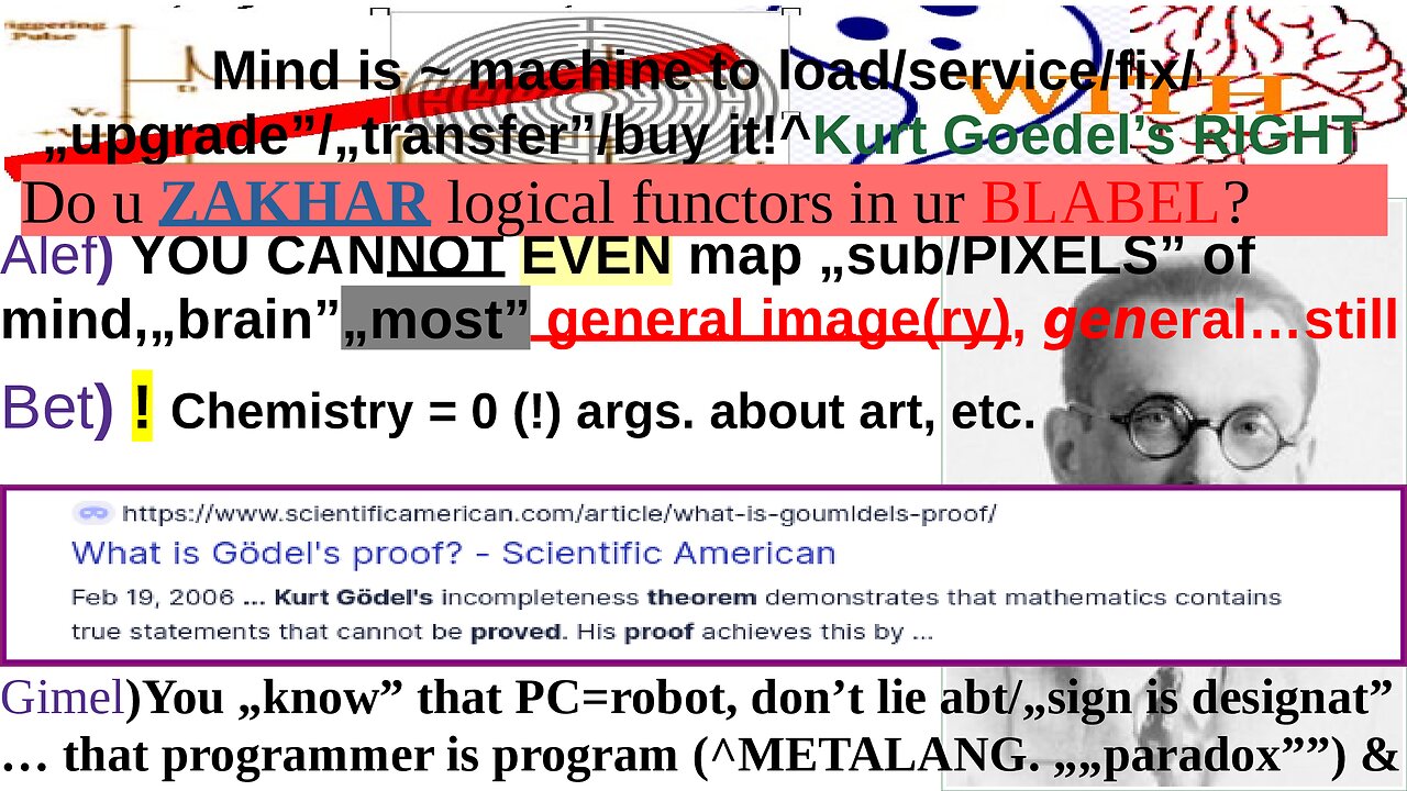 Mind is ~ machine to load/service/fix/„upgrade”/„transfer”/buy it!^Kurt Goedel’s RIGHT