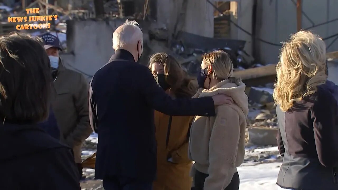 Biden meets wildfire victims while tours damages in Colorado.