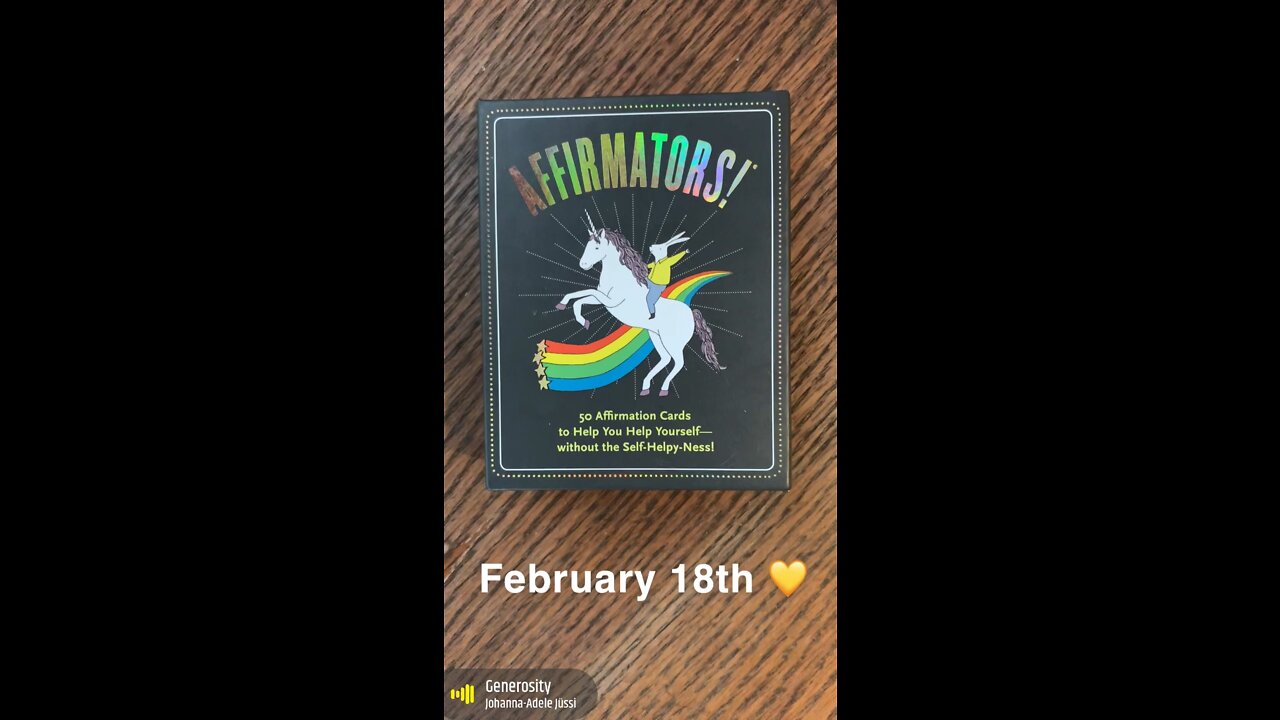 February 18th oracle card: generosity