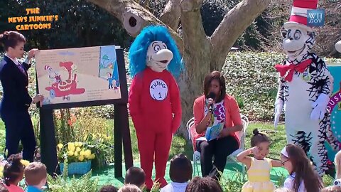 2015 Flashback: Michelle Obama Reads Dr. Seuss Books to Kids.