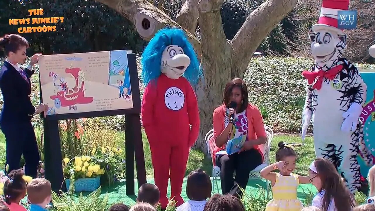 2015 Flashback: Michelle Obama Reads Dr. Seuss Books to Kids.