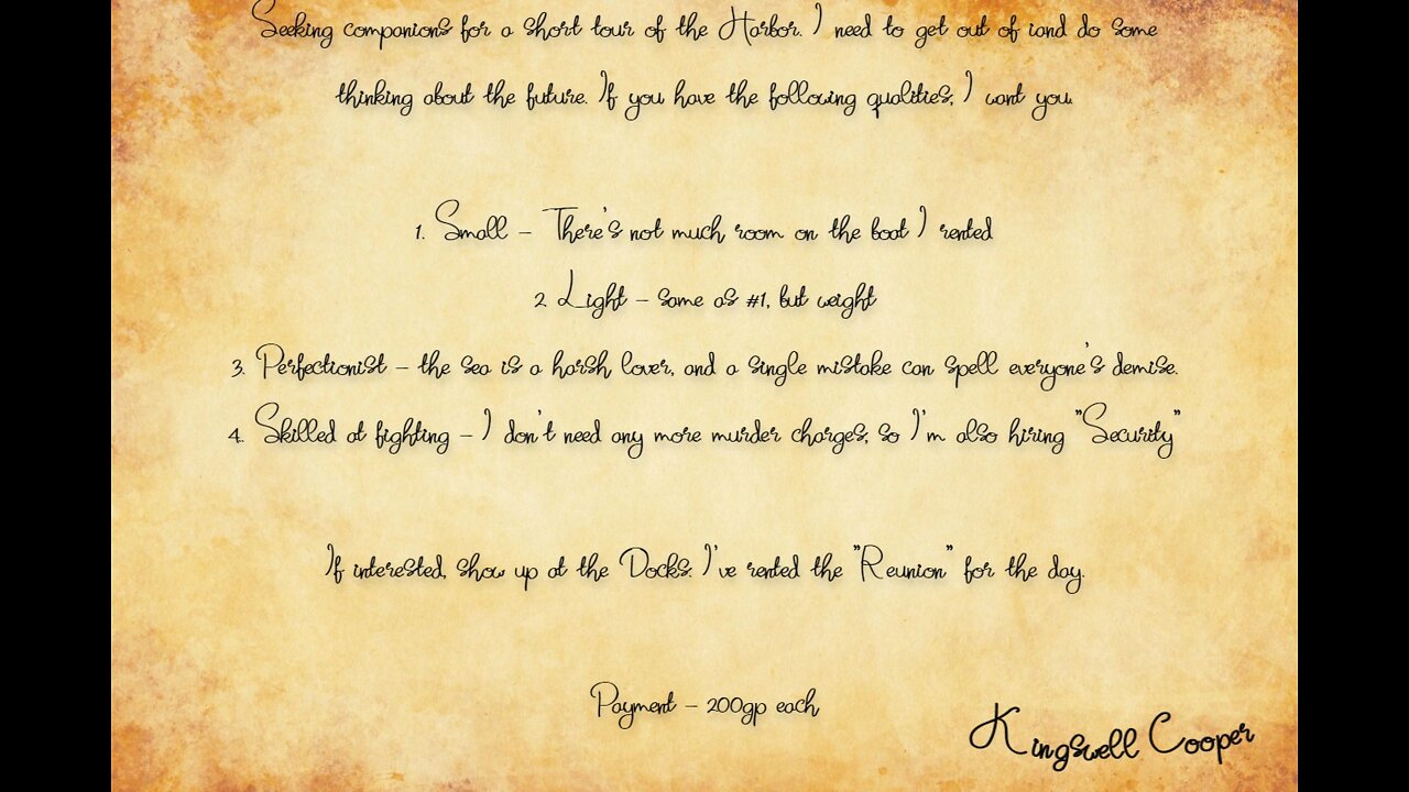 One Shot Adventure | Tier 2 | Hawthorne Guild: Captain Cooper's Treasure Island pt1