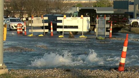 Waterline break in north Tulsa