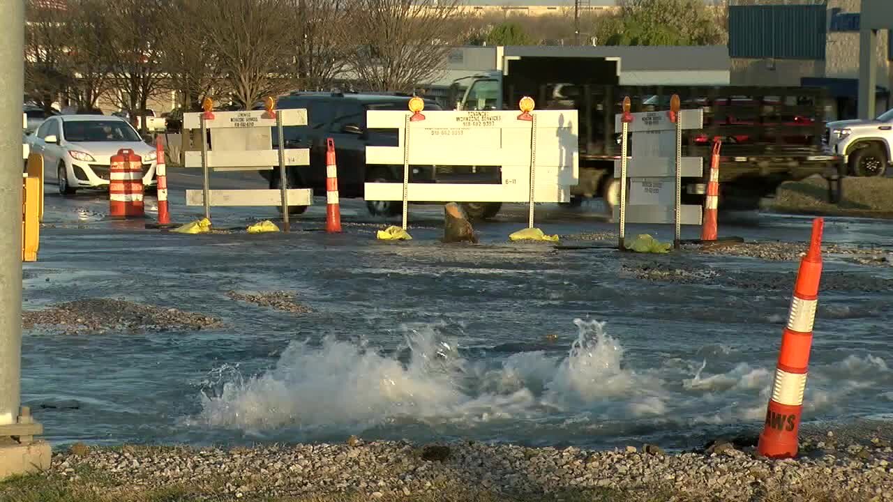 Waterline break in north Tulsa