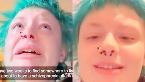 girl cries on tiktok while being kicked out of house.. SHE DESERVED IT