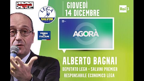 🔴 Interventi dell'On. Alberto Bagnai ospite ad Agorà su Rai3 del 14/12/2023.