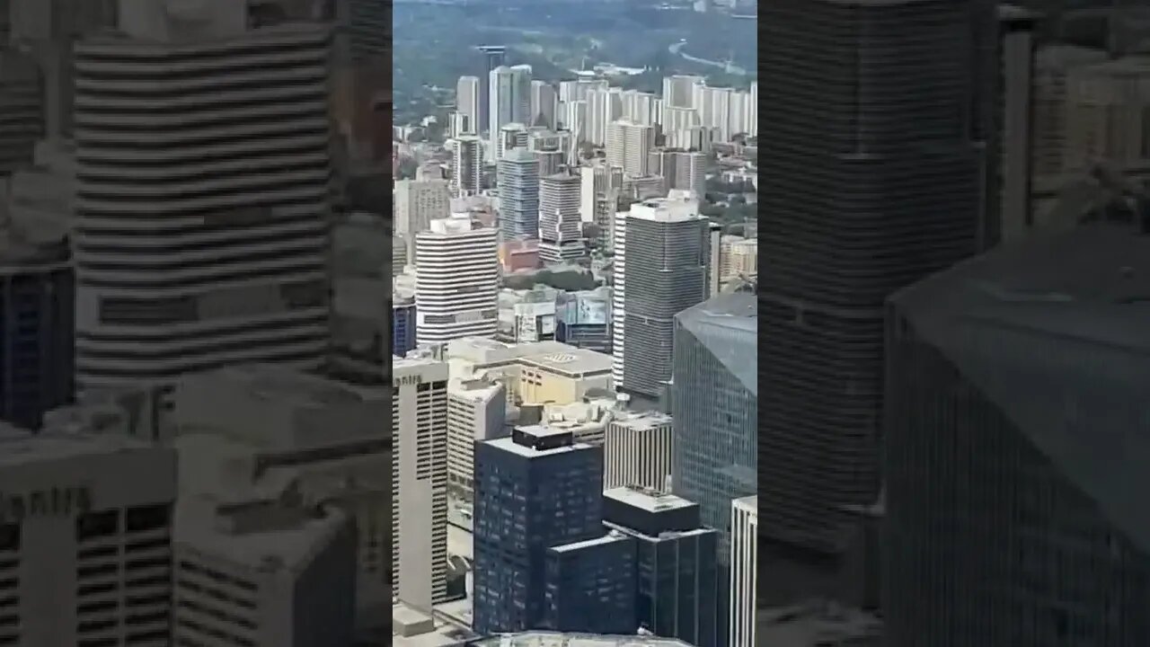 Younge and Dundas square from the CN tower