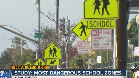 Study looks at San Diego's most dangerous school zones