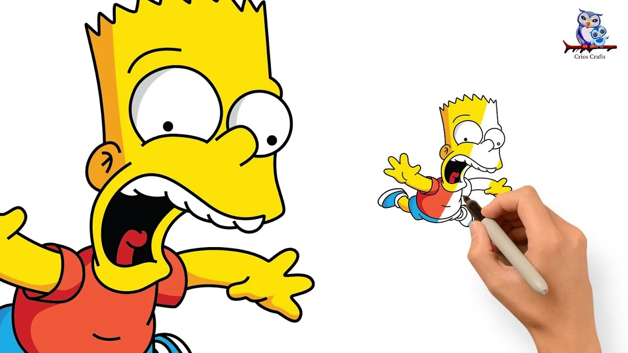 How To Draw Bart Simpson The Simpsons - Tutorial