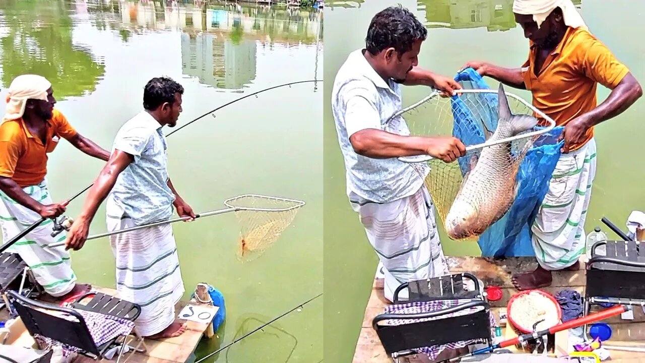 CID পুকুরে অভিজ্ঞ শিকারির বিরাট কাতলা শিকার😱Massive big katla catching🎣Best fishing in town