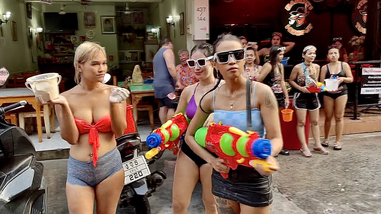 Soi 6 ~ Songkran Water Fight Festival 2023 ~ Pattaya Thailand