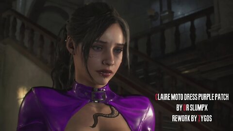 Resident Evil 2 Remake Claire Moto Dress Purple Patch outfit