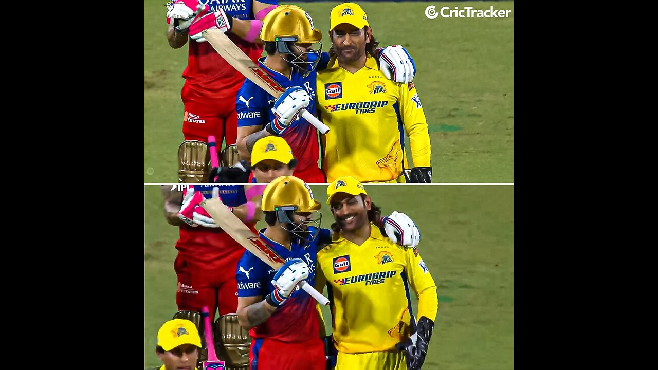 Moment hain🟡🔴Virat Kohli ❤️ MS Dhoni #msdhoni #viratkohli #ipl2024 #ipl #brother #csk #rcb